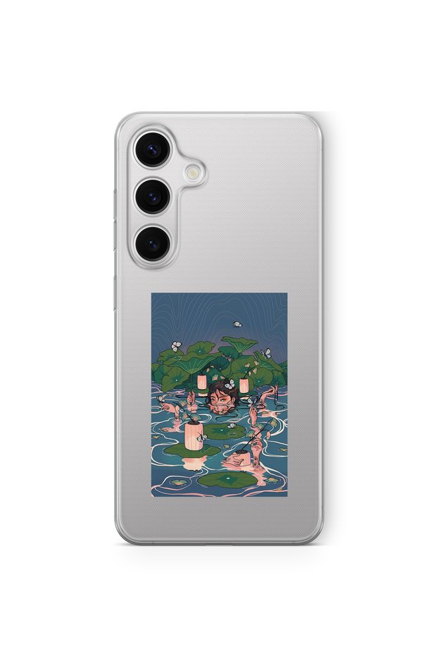 Samsung Galaxy S23 Fe Compatible Assian Girl Design Printed Transparent Case