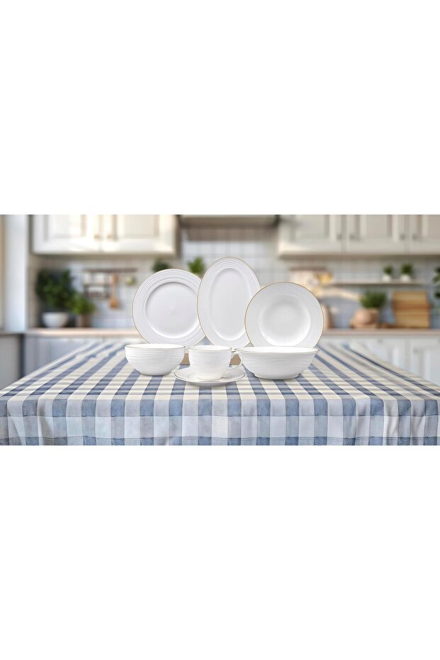 طقم عشاء امبوس ريبل مكون من 32 قطعة - 8