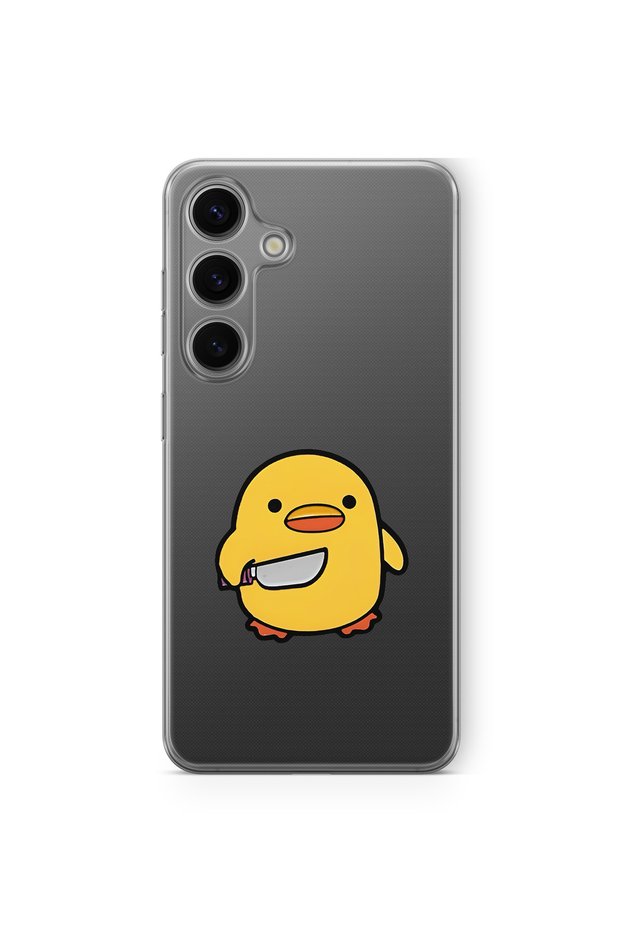 Samsung Galaxy S23 Compatible Cute Chick Design Printed Transparent Case