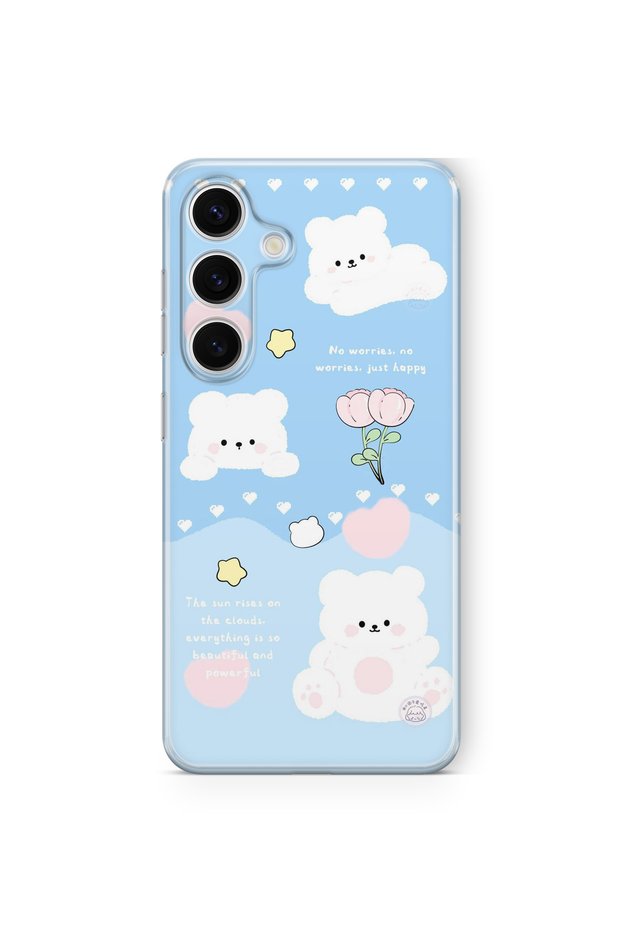 Samsung Galaxy A16 Compatible Just Happy Design Printed Transparent Case