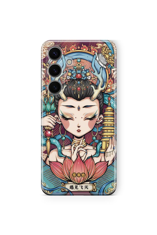 Samsung Galaxy S23 Fe Compatible Assian Girl Design Printed Transparent Case