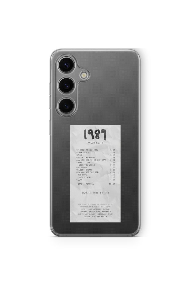 Samsung Galaxy A55 Compatible Taylor Swift 1989 Album Plug Design Printed Transparent Case