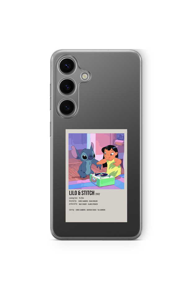 Samsung Galaxy S23 Compatible Lilo and Stitch Minimalist Poster Design Printed Transparent Case