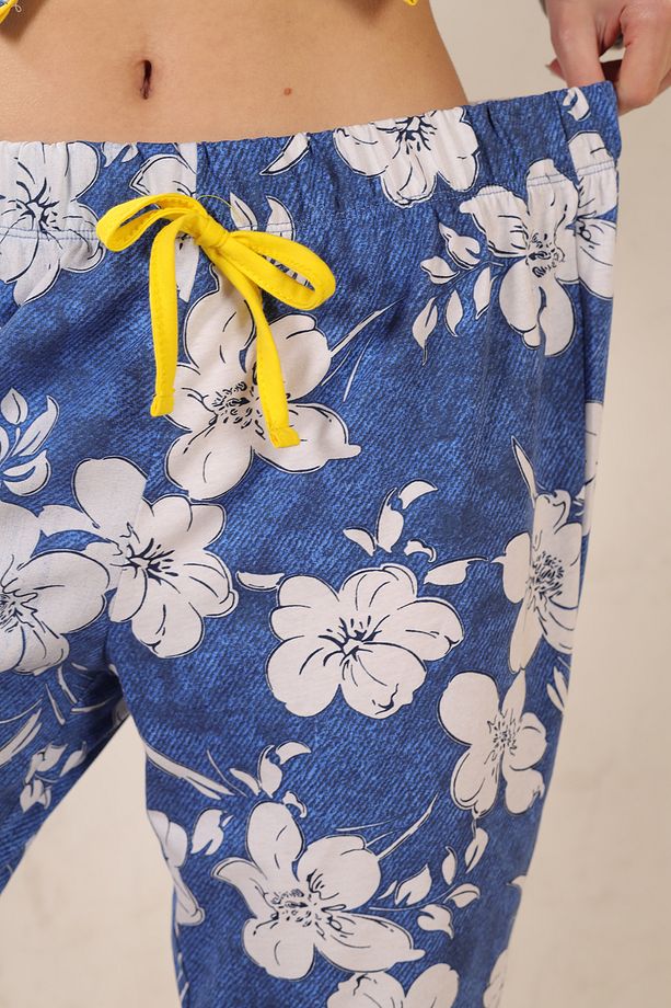 Desenli Pamuklu Örme Pijama Takımı - 6