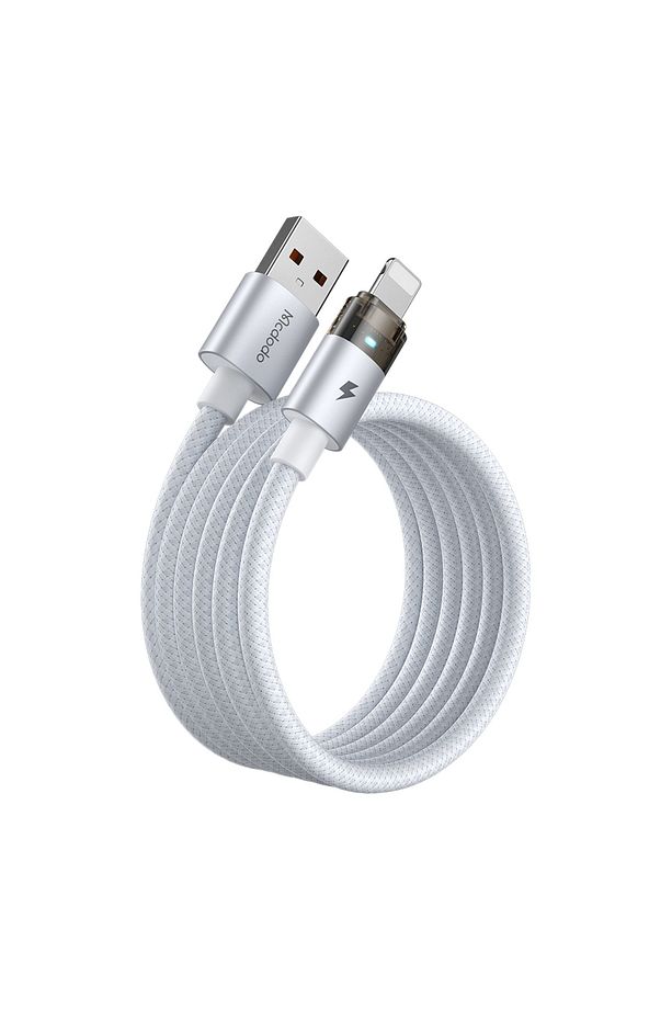 Ca-6912 30w Gösterge Işıklı Usb-a To Lightning Şarj Ve Data Kablosu 1.2m - Beyaz - 5