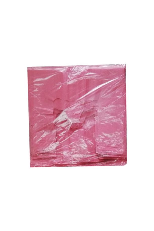 Kalın Kırmızı Poşet Büyük Boy 1 Kg Hışır Atlet Poşet Market Manav Poşeti Çöp Poşeti - 2
