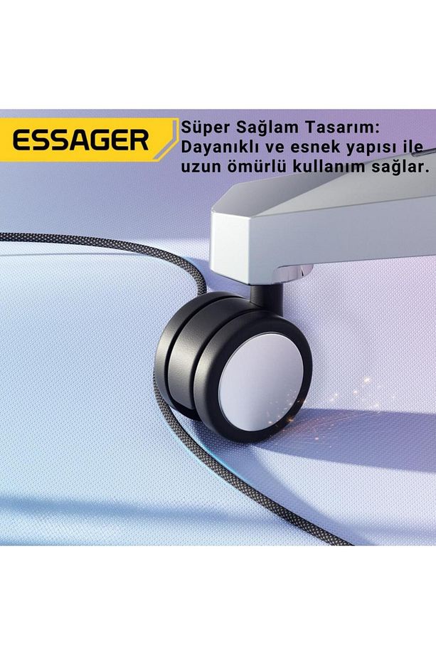 3 Metre 7a 100w E-marker Süper Hızlı Usb To Type C Şarj Data Kablosu, Akım,ısı, Güçlü Kablo - 5