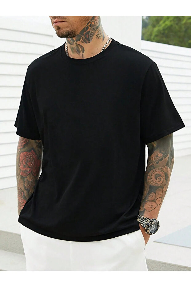 Απλό μπλουζάκι oversized - 1