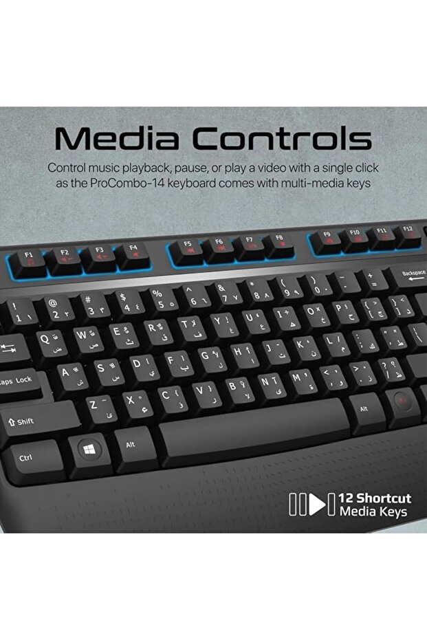 Wireless Keyboard & Mouse Combo, Ergonomic, 2.4GHz, 1200 DPI, Media Keys for Mac, iMac - 5