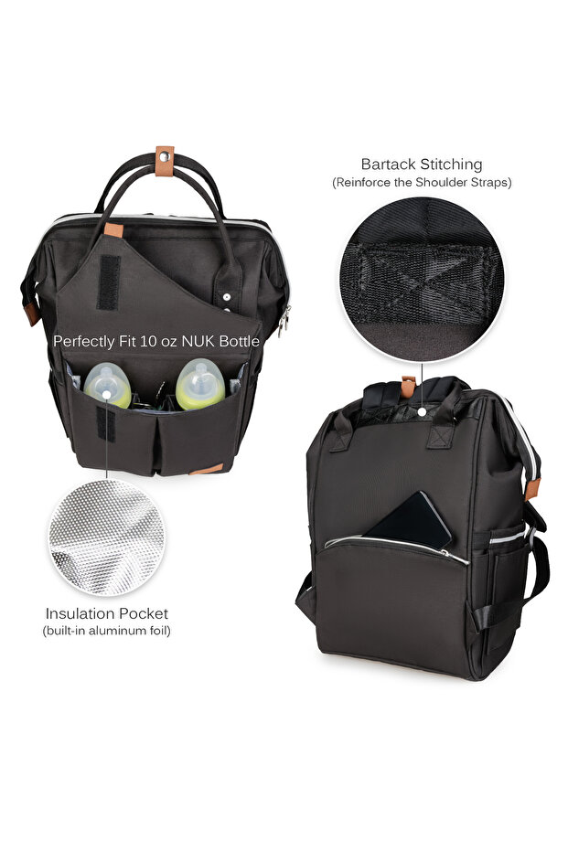 عربة أطفال مزدوجة - لون أسود - 8