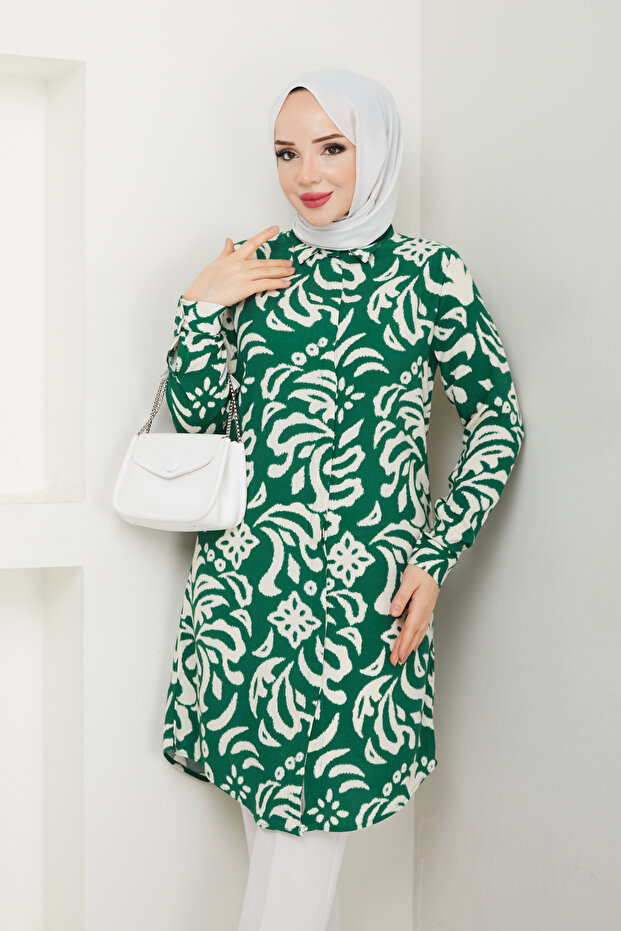 Viscose Patterned Tunic - Snowflake - 6