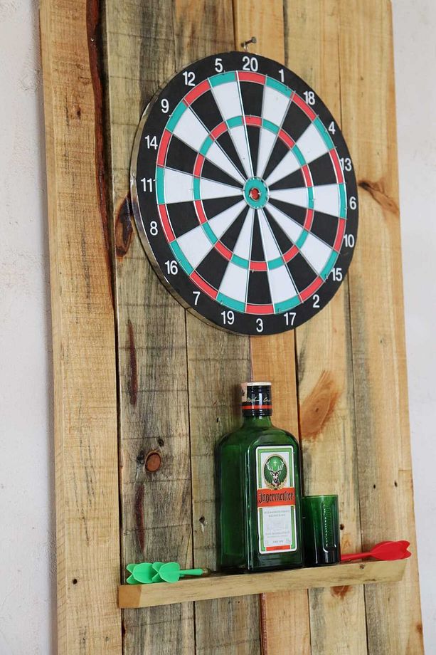 Doğal Ahşap Dart Tahtası Seti - 3
