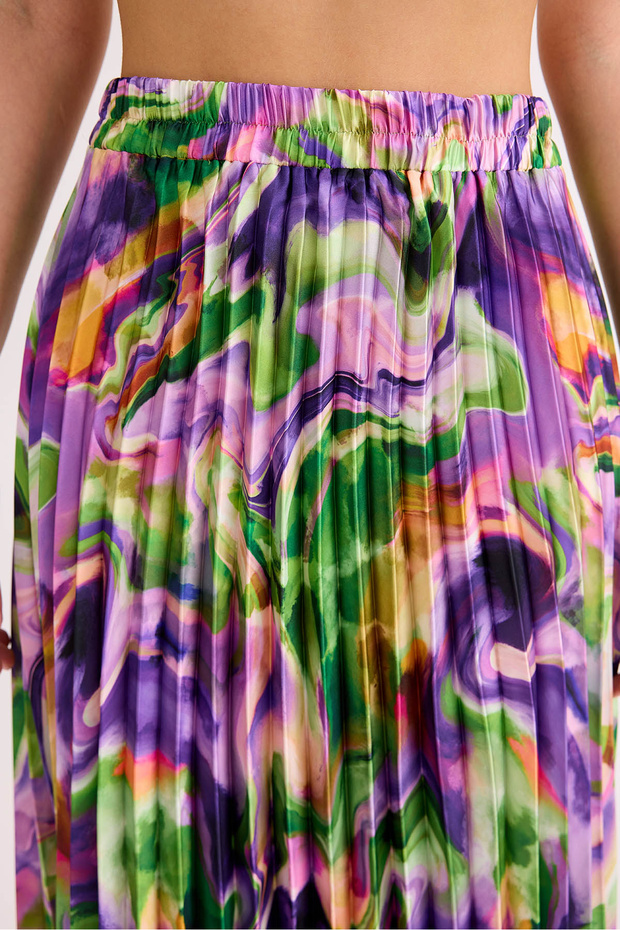 Batik Desen Piliseli Midi Boy Etek - 3
