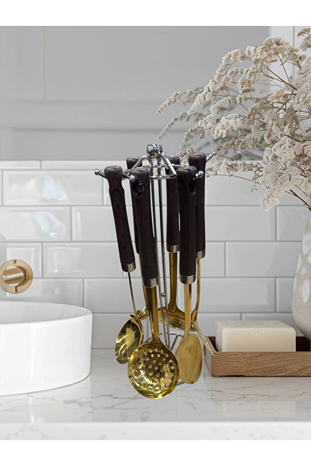 Premium Gold Stand 6+ Piece Serving Table Set – Luxurious Presentation, Stylish Tableware Design - 5