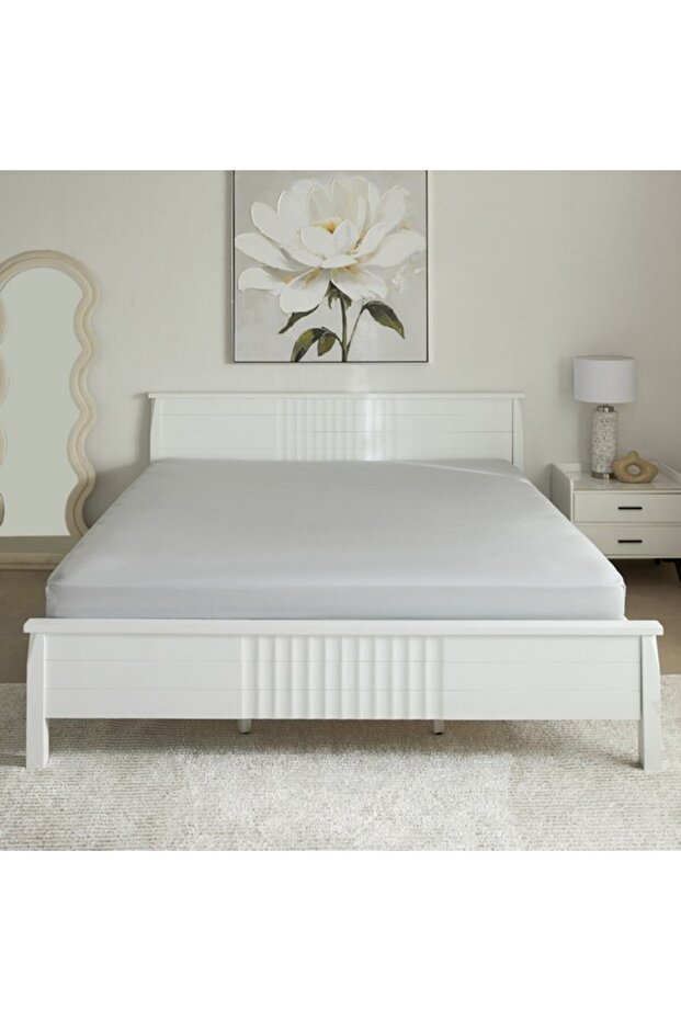 ملاءة سرير كينج أساسية من القطن الصلب - 1