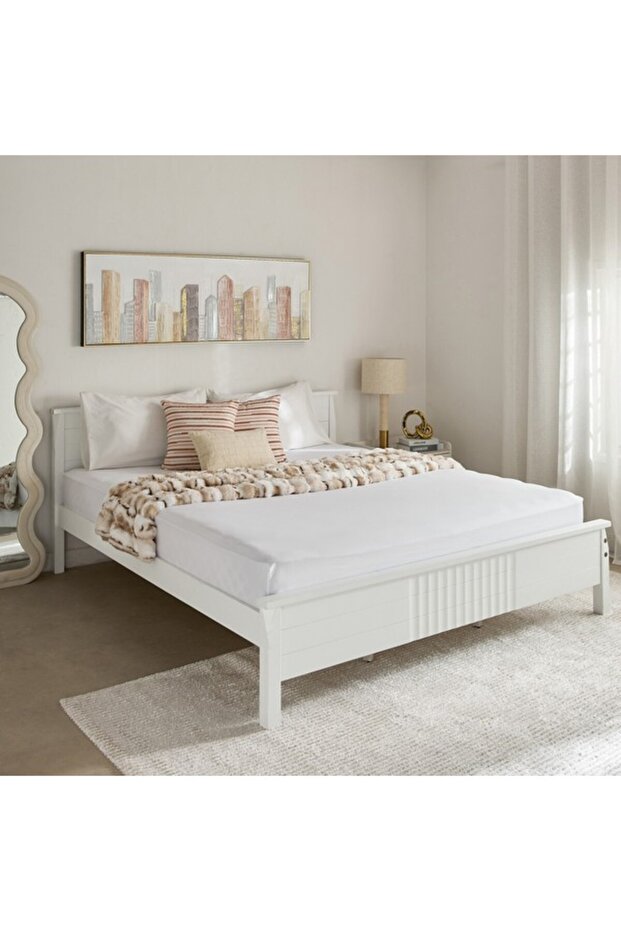 ملاءة سرير كينج أساسية من القطن الصلب - 8