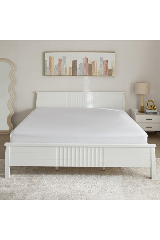 ملاءة سرير كينج أساسية من القطن الصلب - 1