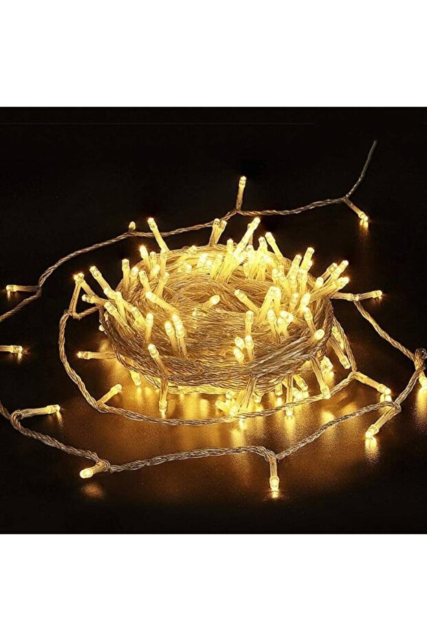 ضوء عيد الميلاد LED أصفر بطول 10 متر