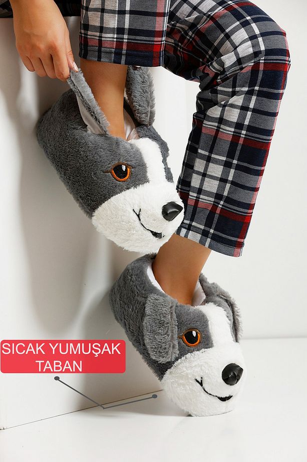 Yumuşak Taban Sevimli Köpek Panduf - 4