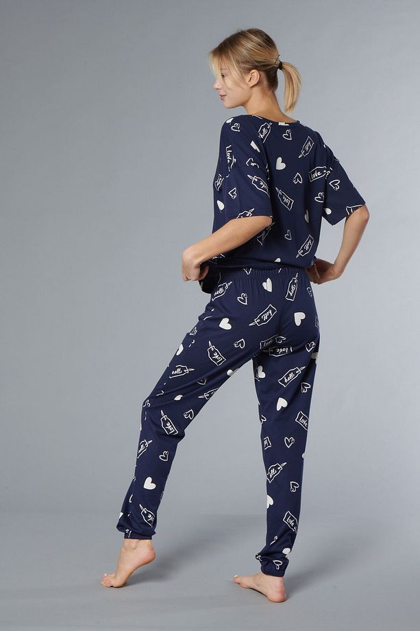 Kalpli Pijama Takımı %100 Pamuk Kadın Pijama Takımı - Oversize 4 Mevsim [2025- Sprıng] - 7