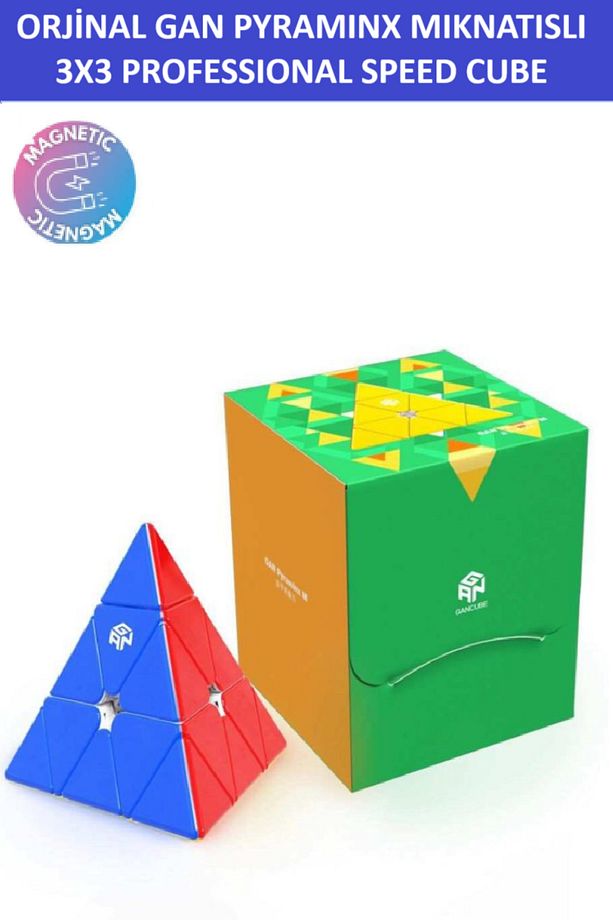 GAN PYRAMINX M MIKNATISLI (MANYETİK) 3x3 Zeka Küpü - Profesyonel Speed Cube - Sabır Küpü - - 2