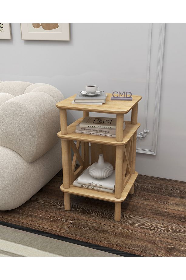 Castagno Komodin Minimalist Mdf Ve Ahşap Ayaklı Tasarım - Oturma Odası - Mutfak - Yatak Odası - 5