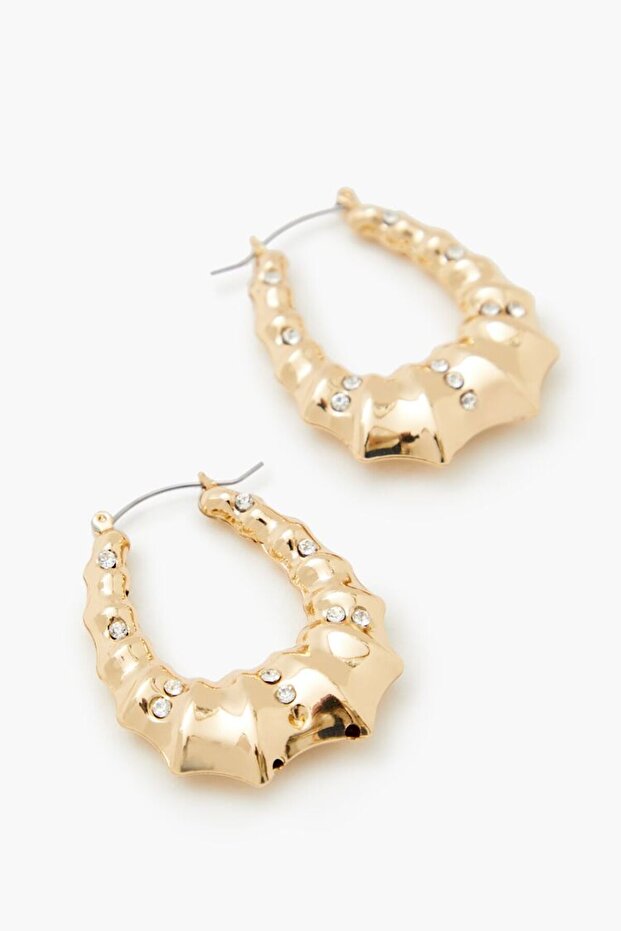 Taşlı Halka Küpe - 2