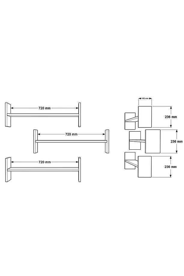Shelf 23 Duvar Rafı Sepet-Antrasit WL23-SA - 5