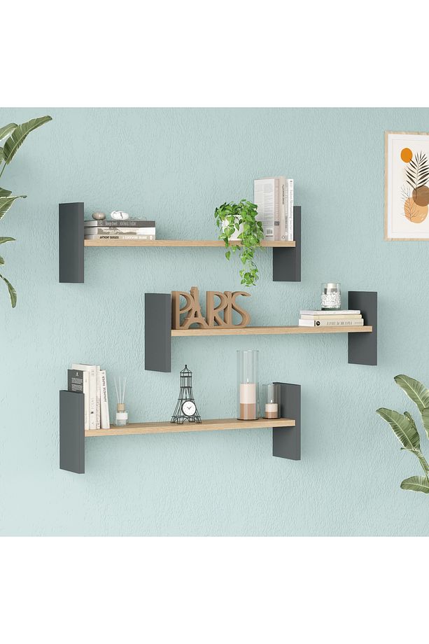 Shelf 23 Duvar Rafı Sepet-Antrasit WL23-SA - 2