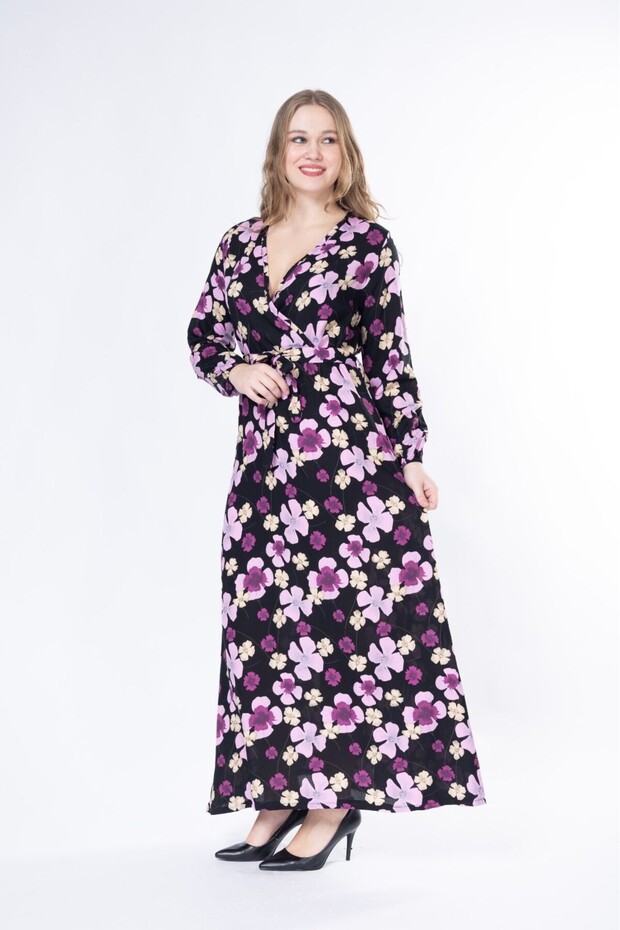 ROCHIE LUNGĂ CU MÂNECĂ LUNGĂ ȚESUTĂ DE VARĂ - 5