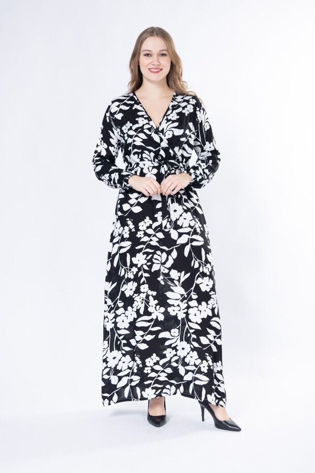 ROCHIE LUNGĂ CU MÂNECĂ LUNGĂ ȚESUTĂ DE VARĂ - 8