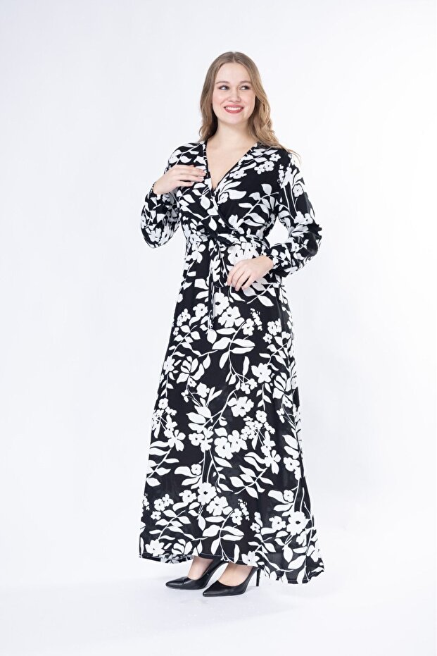 ROCHIE LUNGĂ CU MÂNECĂ LUNGĂ ȚESUTĂ DE VARĂ - 4