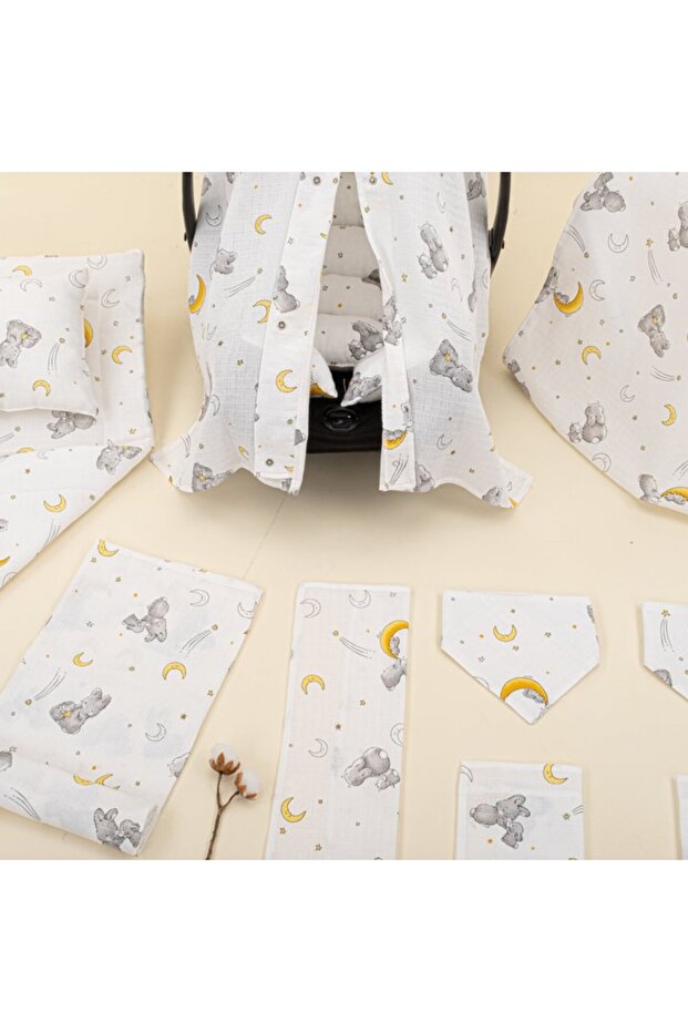 طقم مميز مكون من 11 قطعة بنمط أرنب رمادي - طبقة واحدة - 7