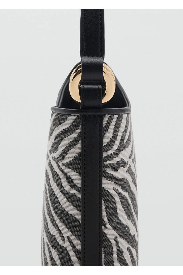 Zebra desenli bucket çanta - 4