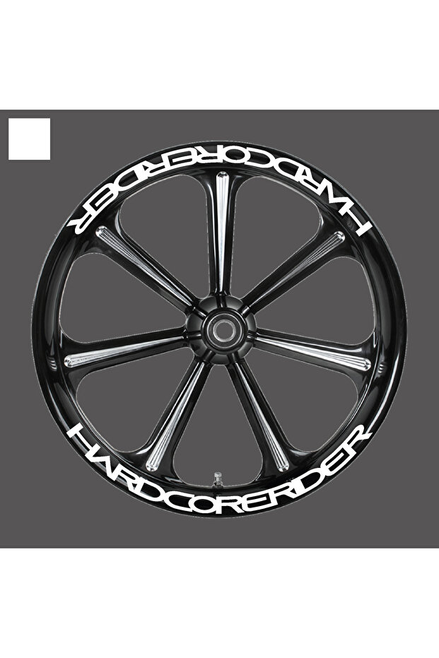 Hard core rider wheel rim sticker motorcycle wheel sticker sticker decal adhesive 8pcs