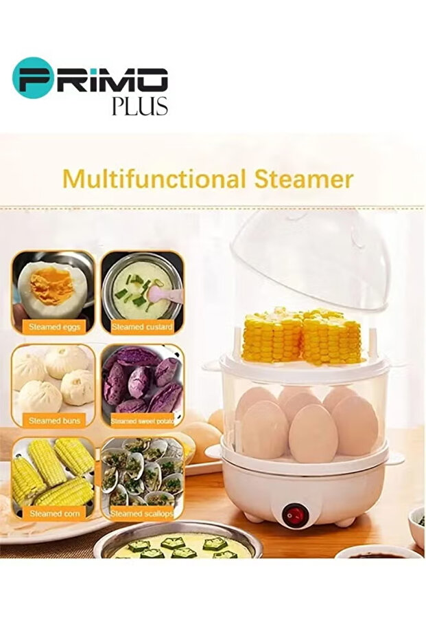 جهاز تبخير البيض باللون الأبيض/الشفاف - 5