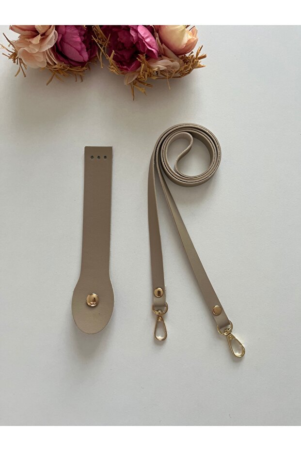 Leather Knit Bag Set- Knit Bag Leather Snap Cover and Strap Kit