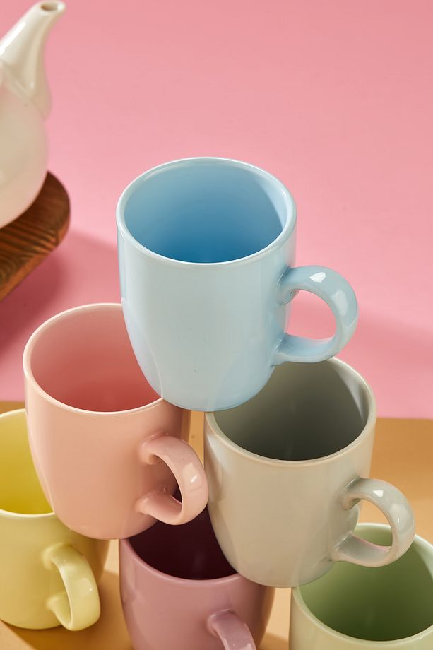 Soft Mug Set 6'li Kahve Çay ,nescafe,double Espresso,double Türk Kahvesi ,kupa Seti Fincan Takımı - 6