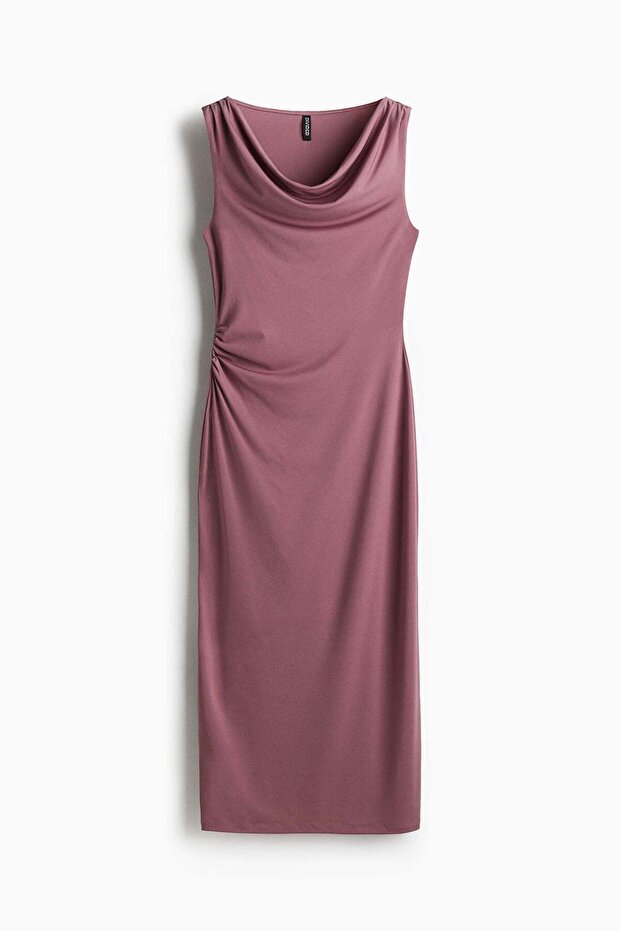 Draped midi dress