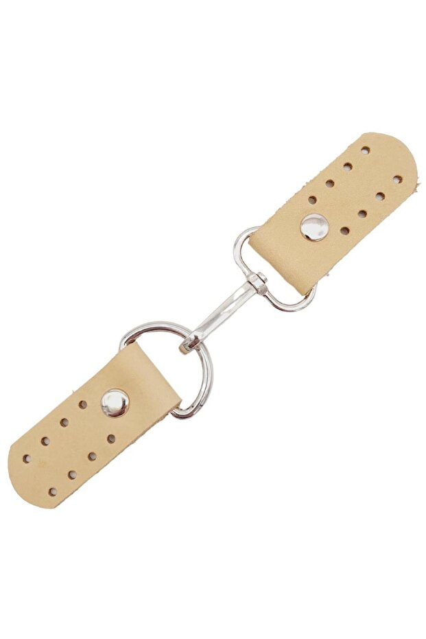Angel Bag Accessory Real Leather Hooked Beetle (Lock) Raw Natural Color Silver Metal