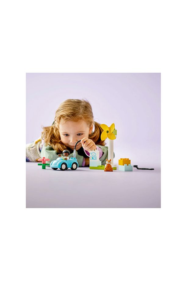® DUPLO® Kasabası Rüzgar Türbini ve Elektrikli Araba 10985 -2+ Sürdürülebilir Yaşam Set (16P) - 6