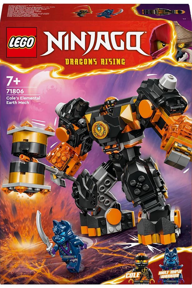 ® NINJAGO® Cole'un Toprak Elementi Robotu 71806 - 7+ Yaratıcı Oyuncak Yapım Seti (235 Parça) - 4