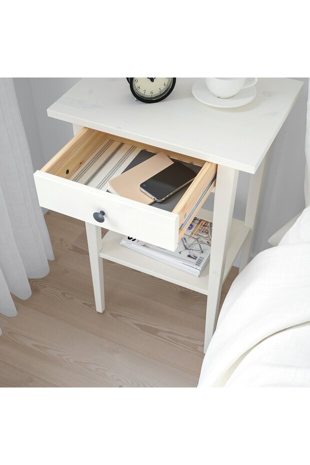 Bedside table, white stain, 46x35 cm - 3