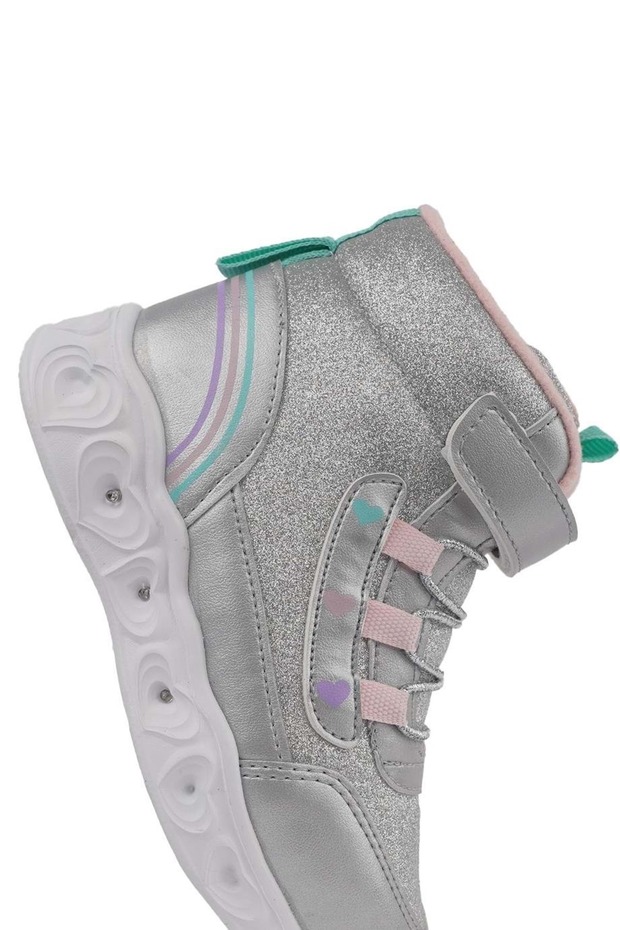 0879 Kız Çocuk Anatomik Taban Işıklı Bot - 4