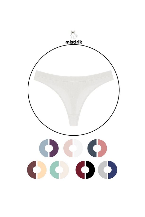 Paulo Model Fitilli String Pamuklu Tanga Esnek Model Beyaz Renk - 1