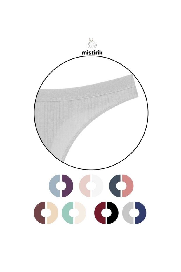 Paulo Model Fitilli String Pamuklu Tanga Esnek Model Gri Renk - 3