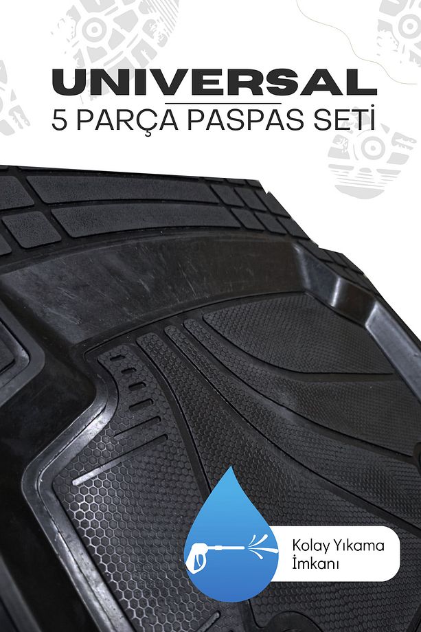 Renault Fluence Tüm Yıllar 5'li Paspas Seti Yüksek Kalite Kesilebilir Universal Oto Paspas - 5