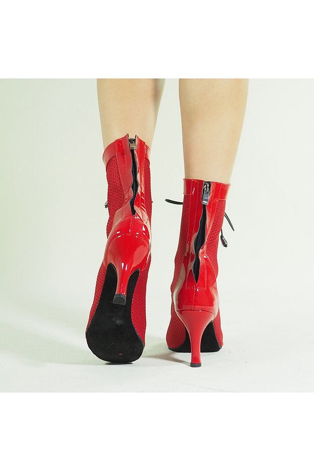 Kadın High Heels Dans Ayakkabıları Performans Profesyonel Dans Ayakkabıları File Bot - Siyah - 6