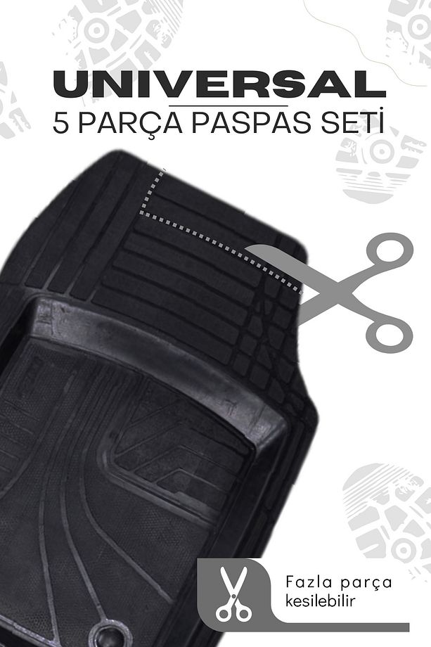 Renault Fluence Tüm Yıllar 5'li Paspas Seti Yüksek Kalite Kesilebilir Universal Oto Paspas - 4