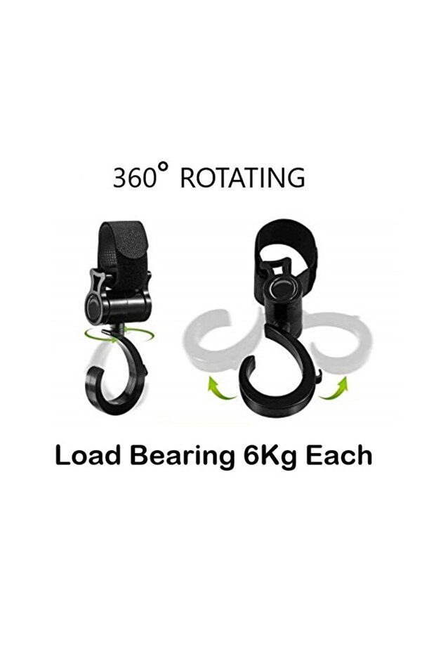 Rotating Compatible Stroller Hooks - 2